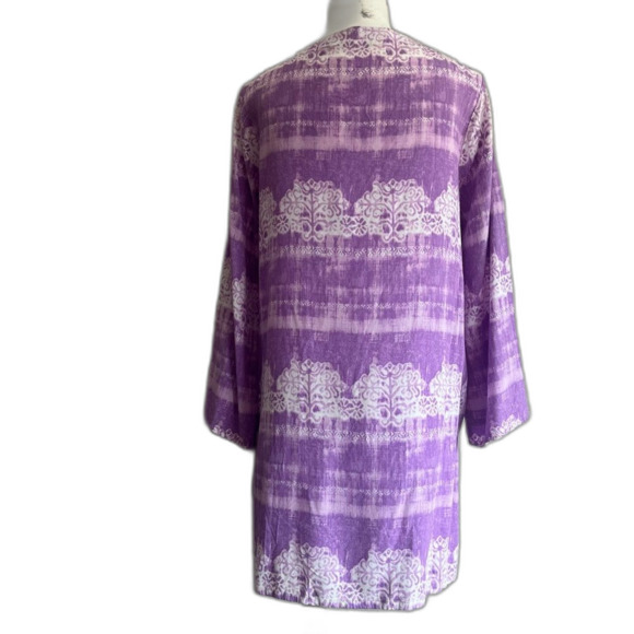 Margaritaville Batik Lace Rayon Purple Swim Cover Up Tunic L Large - Picture 4 of 11